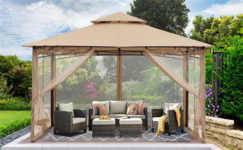 8ft by 8ft gazebo|8x8 patio gazebo with screen.